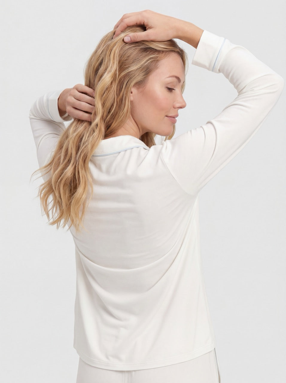 Witte bamboe pyjama