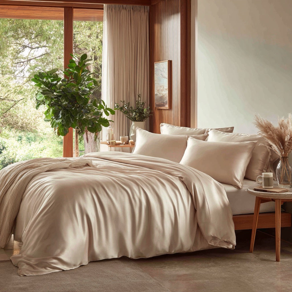 Beige Bamboe Beddengoed
