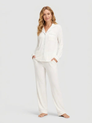 Hvid Bambus Pyjamas