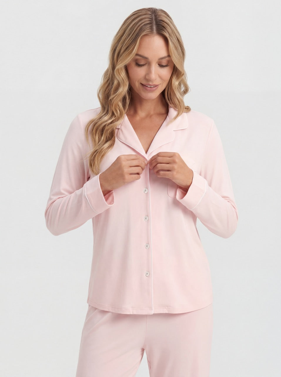 Roze bamboe pyjama