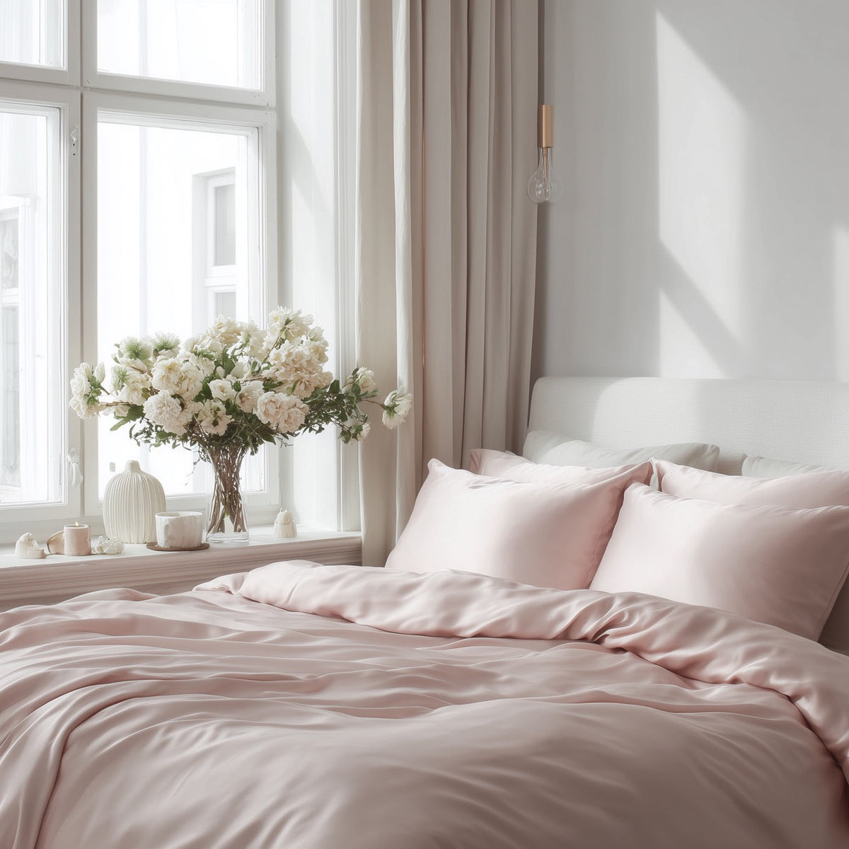 Roze Bamboe Dekbedovertrek